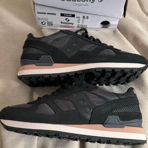 Saucony Shadow Original Black and Dark Gray Sneakers Size 8.5 BNIB DS